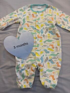 les  Enphants - long sleeve cotton footless sleeper. Size 3 months